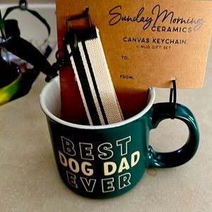 Sunday Morning Ceramic Mug & Keychain NWT